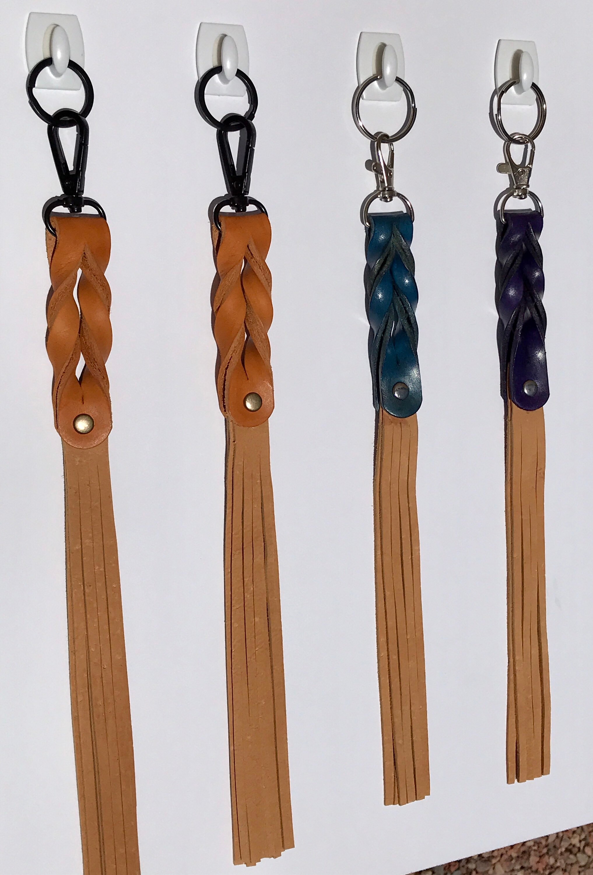 Leather Keychain Suede Fringe Etsy