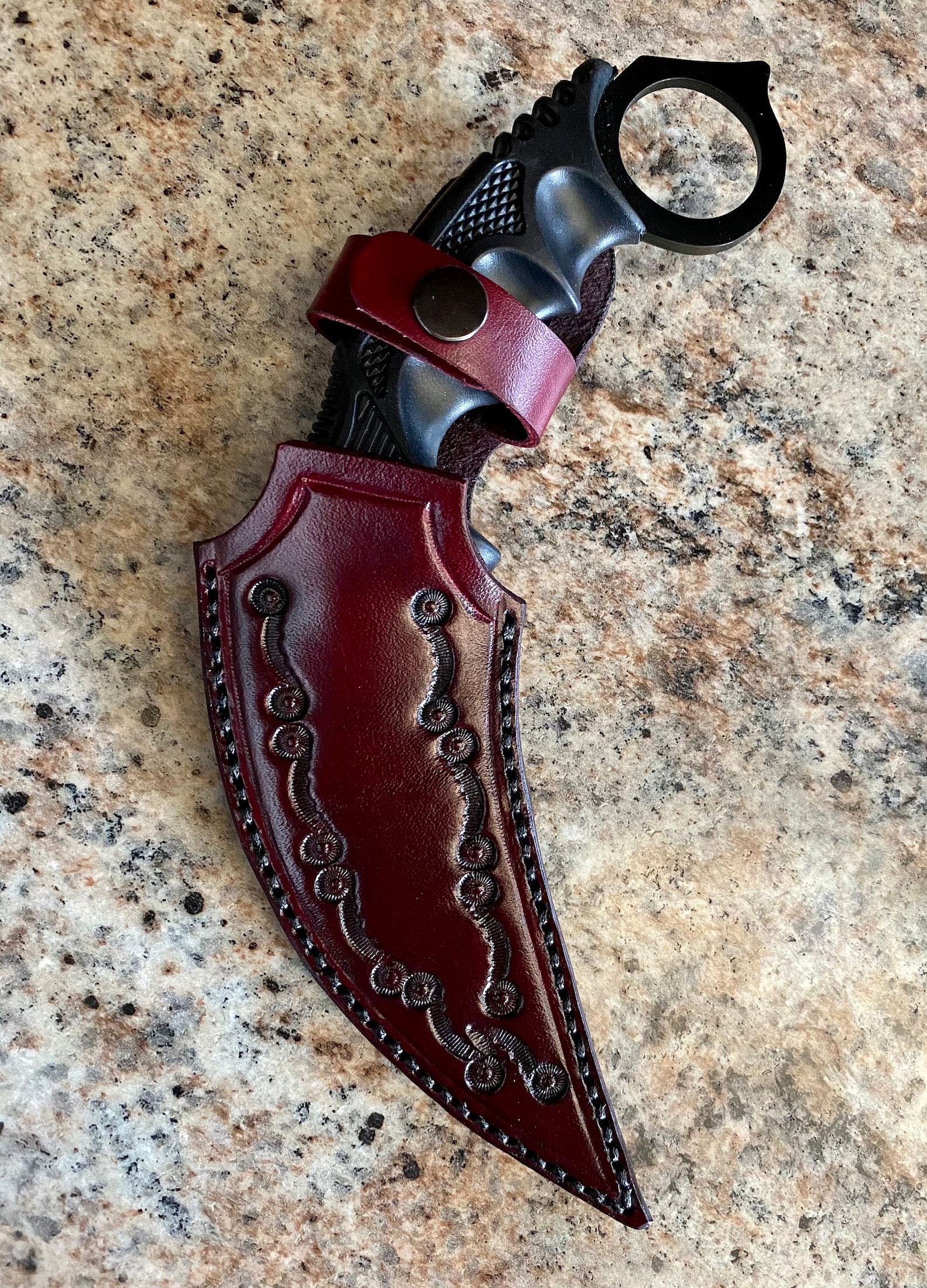 Leather Sheath for Karambit Style Knife. Etsy