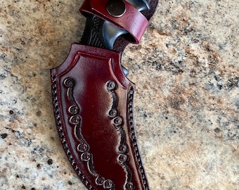Leather Sheath for Karambit Style Knife.