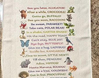 Toalla de gofre de cocodrilo "See You Later"