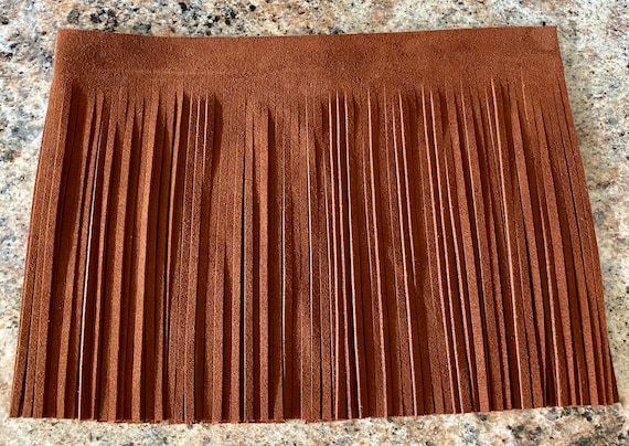 Genuine Suede Fringe, Soft Cinnamon