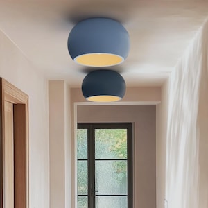 Flush mount ceiling light, entry light Naaya ORBIC COLOR flush mount light fixture, blue flush mount light, night light, gift, home decor