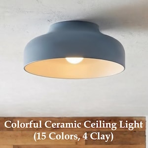 Colorful Ceramic Ceiling Light, Flush Mount, Personalized gifts with name – Naaya BOTTLENECK SCONDENT