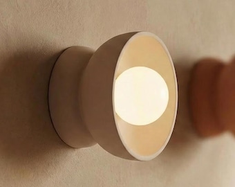 Modern Ceramic Wall Sconces, Rounded Hemisphere Form Ambient Lighting, Personalized gift – Naaya SEMIHEMIS