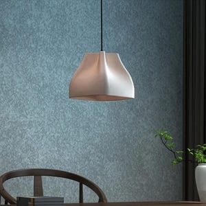 Designer Ceramic Pendant Ceiling Light, Architectural Fold Hardwired / Plug-In Lighting – Naaya SQUAFOLD