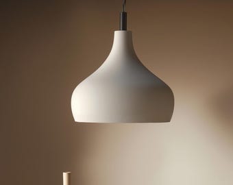 Large Ceramic Pendant Light, hanging lamp for kitchen island - Naaya Morning Bell
