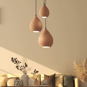 Handmade Pendant Light, Housewarming gift, Clay pendant light, Naaya CEPA Kitchen island pendant light, night light, Home Decor Lighting