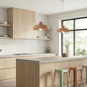 Lámpara colgante de cerámica con enchufe, iluminación de isla de cocina de inspiración vintage – Naaya TROUGH