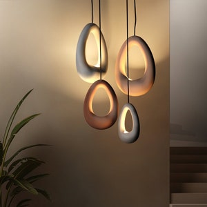 Handmade Ceramic pendants, ceiling light, NAAYA LIGHT DROP, decor light, modern chandelier, Ambient light, Valentine gift, home decor,