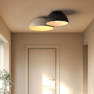 Flush mount lights, color light shades - DOME SCONDENT COLOR - living room lights, bedroom lights, row lights, home decor, gift, night light