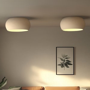 Flush mount ceiling light, housewarming gift Naaya ORBIC SCONDENT ceramic light, vintage light, low ceiling light, home decor, night light
