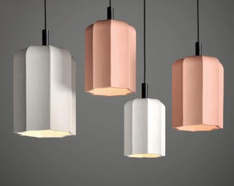 Textured Ceramic Pendant Light, Japandi Dining Accent, Hardwired / Plug-In – Naaya RIDGES