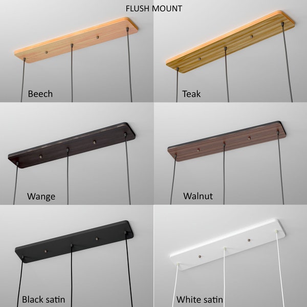 Wooden Canopy for Pendants, Chandeliers, Multiport  Plank, Linear Flush, Floating, Customizable for Sloping Roof, Dining, Staircase, Foyer