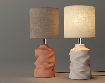 Wabi Sabi table lamp, desk lamp Naaya CRUMPLED table light, bedside lamp, modern table lamp, desk light, home decor, gift, night light