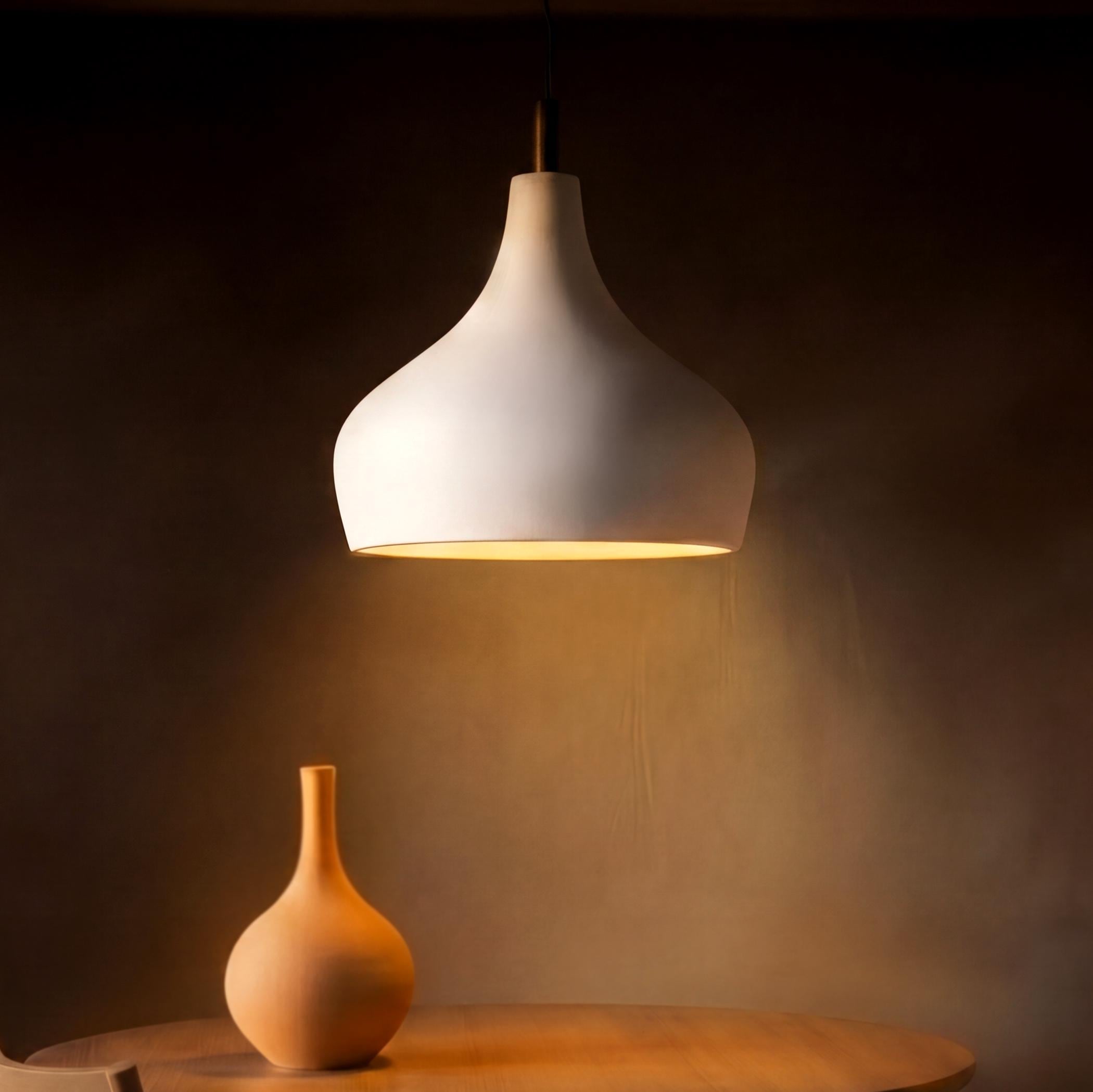 Ceramic Pendant Light, Clay Ceiling Hanging Lamp for Kitchen