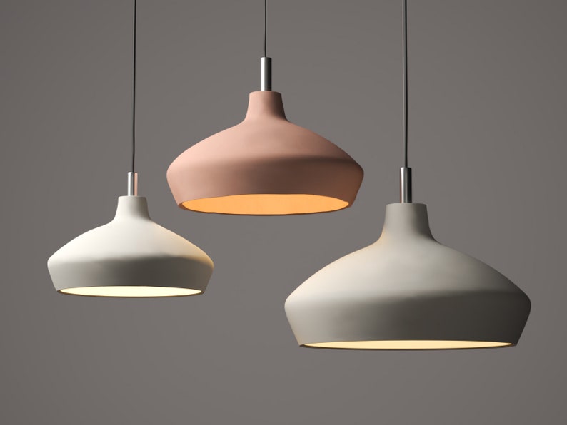 XL pendant light, Extra large pendant light, lighting for kitchen island, dining room light, bedroom, organic pendant light, colorful lights, hanging light, plug in pendant lights, ceramic pendant light, terracotta light, clay light, kitchen lighting
