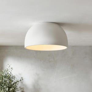 Handcrafted Ceramic Flush Mount Ceiling Light, Low Profile Dome Fixture, DOME Scondent