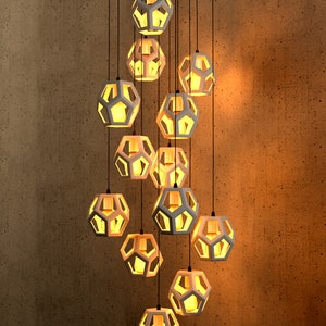 Chandelier lighting, home decor lights Naaya DODECA, house warming gift, plug in chandelier, modern chandelier, light
