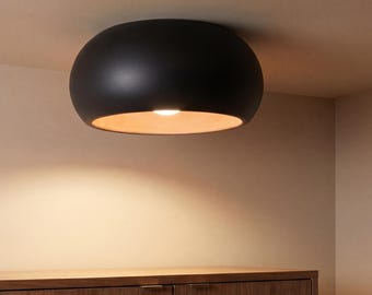 Keramik Unterputz Deckenleuchte, personalisiertes individuelles Namensgeschenk, niedrige Deckenleuchte für Küche oder Schlafzimmer - ORBICOLOR