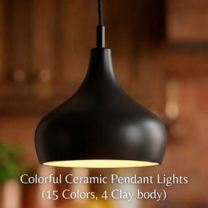 Nordic Ceramic Pendant Light – Modern Colorful Ceiling Lamp – Personalized gifts with name, message -Naaya MORNING BELL COLOR
