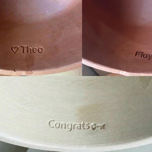 Wabi Sabi Clay Pendant Light for Japandi Interiors, Quirky Living, Personalized gifts with name, message - Naaya Tamarind image 4