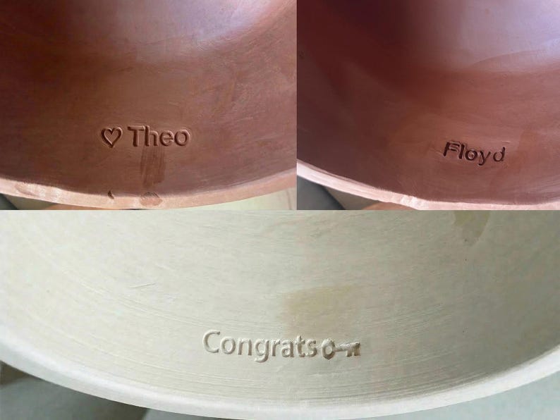 Wabi Sabi Clay Pendant Light for Japandi Interiors, Quirky Living, Personalized gifts with name, message - Naaya Tamarind image 4