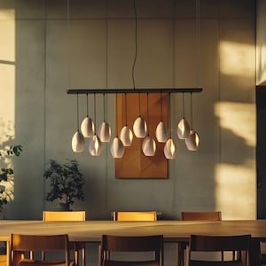 Chandelier lighting, ceiling light, Naaya CONCHIGLIETTE, modern chandelier, lights for kitchen island, plug in pendant, ceramic lamp shade