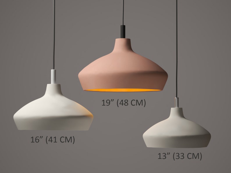 XL pendant light, Extra large pendant light, lighting for kitchen island, dining room light, bedroom, organic pendant light, colorful lights, hanging light, plug in pendant lights, ceramic pendant light, terracotta light, clay light, kitchen lighting