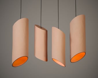 Lampada a sospensione in ceramica Naaya SHOOTS, luce per l'arredamento della casa, regalo per il riscaldamento della casa, lampada a sospensione in argilla, luce dell'isola della cucina, luci Wabi Sabi Cluster