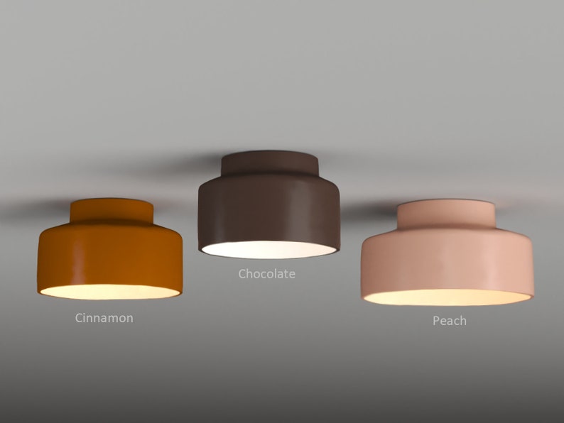 Flush mount light, Semi flush light, ceiling lamp, Ceiling light, Low profile lamp, low ceiling light, LED ceiling light, kitchen lighting, kitchen island lighting, clay ceiling light, modern flush light, ceramic flush mount, ceramic lights