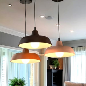 Lampada da soffitto in ceramica fatta a mano, lampade a sospensione per arredamento, TROUGH COLOR, lampadario, lampade a sospensione, luce industriale, luce notturna, regalo