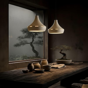 Lampada a sospensione in ceramica, lampada a sospensione con spina, lampadario moderno, Naaya FARMHOUSE, lampada per isola cucina, lampada da soffitto, lampada a sospensione in argilla