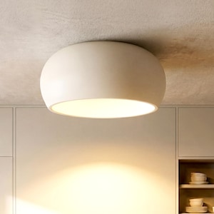 Ceiling light fixture, Ceramic Flush Mount Ceiling Light, Contemporary Interior Style - Naaya orbic scondent