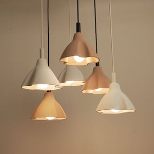 Chandelier lighting, pendant light, plug in pendant light, NAAYA SCOOP, light fixture,  modern chandelier, dining room chandeliers