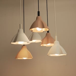 Clean Form Ceramic Scoop Chandelier for Modern Architectural Spaces – Naaya SCOOP