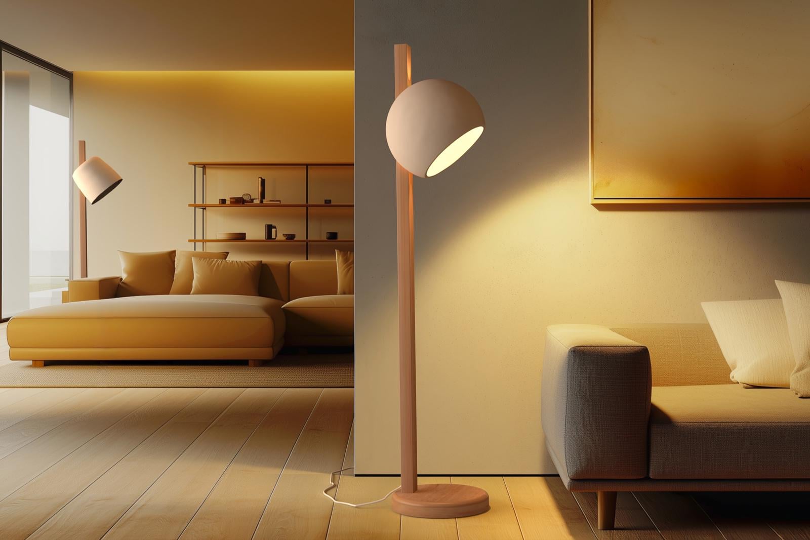 Ceramic Floor Lamp, Naaya STUCK SPHERE Floor Lamp, Ambient and Focus, Living room, Modern Floor Lamp, Night Lamp, Home Decor, Corner Lamp