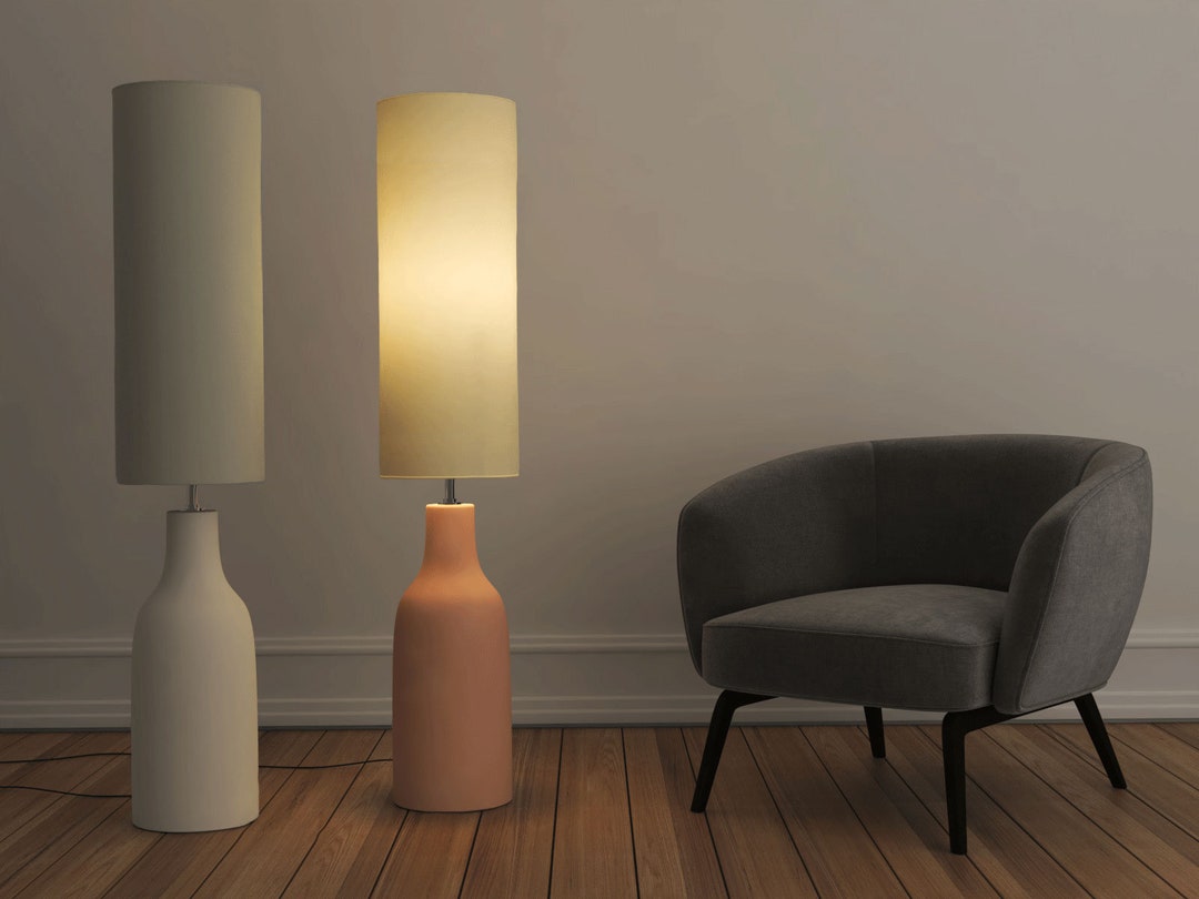 Modern Floor Lamp Living Room, Ceramic Lamp, Naaya HELIO Floor Lamp ...