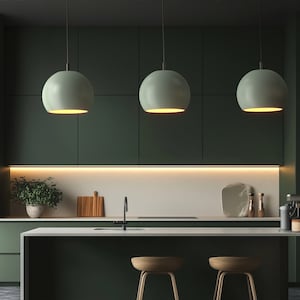 Luminária pendente de cerâmica feita à mão, design de interiores para ilha de cozinha, luminárias de teto, Naaya ORBIC COLOR, presente de inauguração, luminária pendente