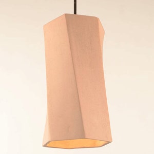 Lampade a sospensione in argilla, plafoniera, lucernario Naaya OBLIQUE, isola da cucina, lampada a sospensione con spina, design di lampade di carta, illuminazione a lampadario