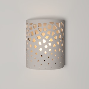 Handmade Wall light sconce, Up-Down Wall Light, Naaya Fading Coral Skylight Sconce, clay wall sconce, home decor, handmade gift, wall art