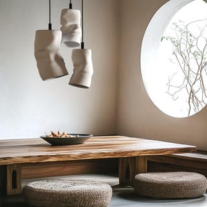 Handmade Wabi sabi Clay Pendant light, home decor light, Naaya TAMARIND, paper pendant design, pendant lamp, house warming gift, night lamp