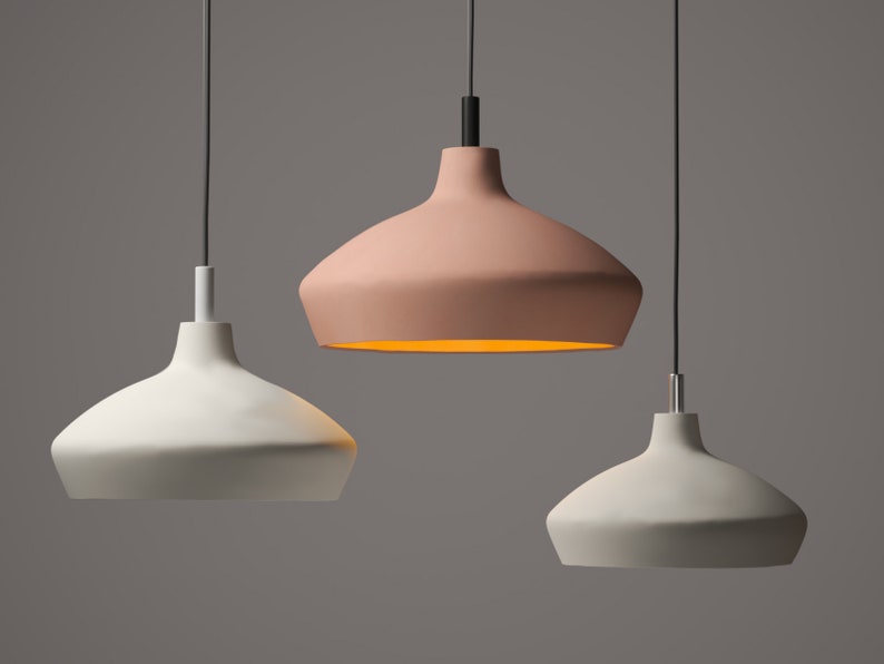 XL pendant light, Extra large pendant light, lighting for kitchen island, dining room light, bedroom, organic pendant light, colorful lights, hanging light, plug in pendant lights, ceramic pendant light, terracotta light, clay light, kitchen lighting