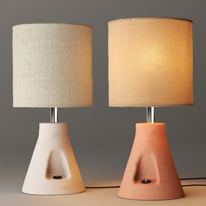 Handmade Modern table lamp, home decor lights, Naaya TAAKHA CONE, house warming gift,  living,  mantlepiece With integrated switch