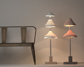 Keramische vloerlamp, vloerlamp voor woonkamer, moderne vloerlamp, staande lamp, hoge lamp, in hoogte verstelbare vloerlamp, PINE vloerlamp