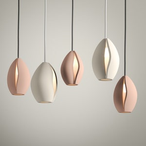 Chandelier lighting, ceiling light, Naaya CONCHIGLIETTE, modern chandelier, lights for kitchen island, plug in pendant, ceramic lamp shade