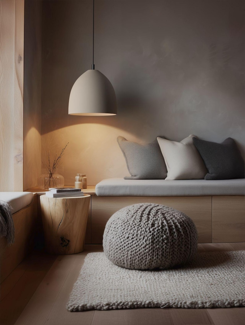 Naaya Dome terracotta ceramic pendant light bedroom lounge living room moody ambient handmade clay dome lamp plug in hardwired Naaya Studio
