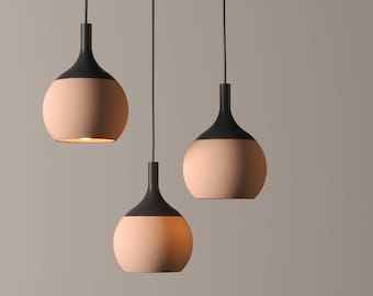 Modern Ceramic Globe Chandelier, Clean Contemporary Interior Statement - Naaya SPHERE POD