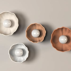 Wabi Sabi Wall Sconce, Handmade Wall Lamp, Wall lights - Naaya POPPY2 - Modern Sconce Light, Bedroom lights, House warming gift