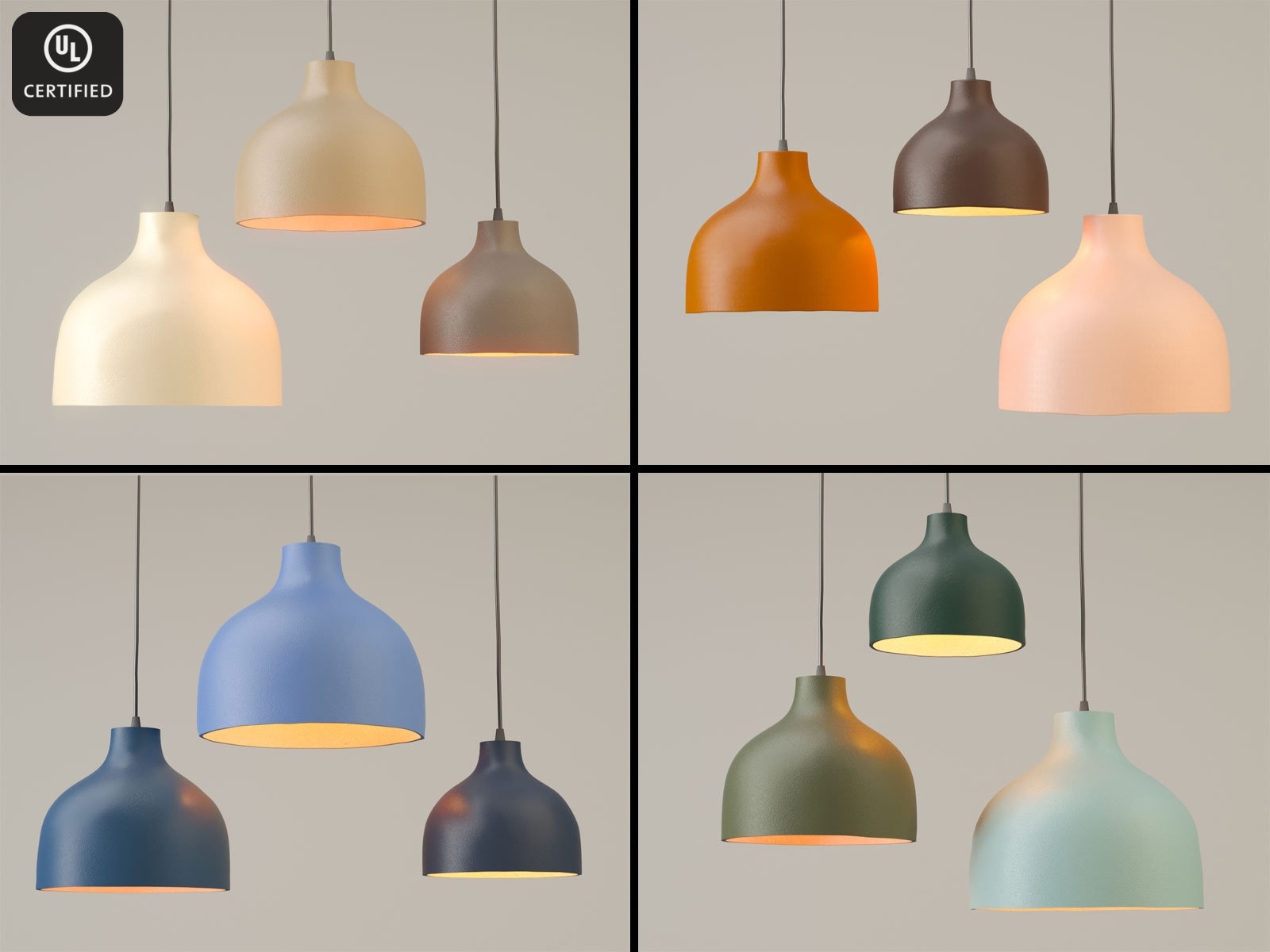 Ceramic Pendant Light, Plug in Pendant Light, NAAYA BOTTLENECK COLOR,  Kitchen Island Light, Ceiling Light, Modern Light, Clay Pendant Light 