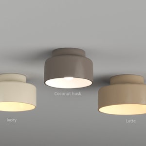 Flush mount light, Semi flush light, ceiling lamp, Ceiling light, Low profile lamp, low ceiling light, LED ceiling light, kitchen lighting, kitchen island lighting, clay ceiling light, modern flush light, ceramic flush mount, ceramic lights